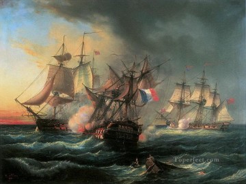 Vaisseau Droits de lHomme Naval Battles Oil Paintings